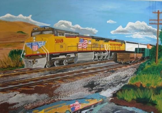Union Pacific train 50x70 (maggio 2011) - WOODNS