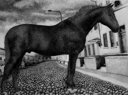 Salvatore Romano  * The black unicorn - WOODNS