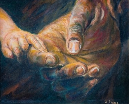 Study of hands-40x50 Oil on canvas - WOODNS